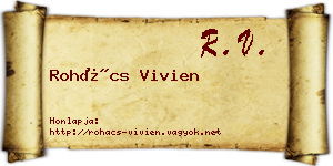 Rohács Vivien névjegykártya